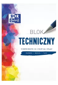Oxford Blok techniczny A4 bia�y 10 kartek