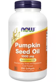 Now Foods Olej z nasion dyni 1000 mg (pumpkin seed oil) Suplement diety 200 kaps.