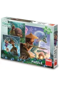 Puzzle 3x55 el. Raya i ostatni smok Dino Toys