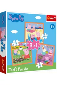 Puzzle 3w1 Pomys�owa �winka Peppa Trefl