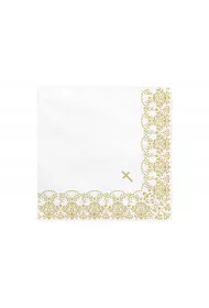 PartyDeco Serwetki Komunijne z ornamentem 33x33 cm