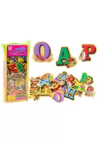 Magnesy drewniane Literki LeanToys