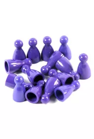 Pionki do gry z gwk - fioletowe Plastic Polska