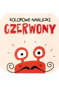 Kolorowe naklejki. Czerwony