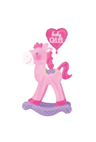 Amscan Balon foliowy ko� rumak - baby girl 58 x 127 cm