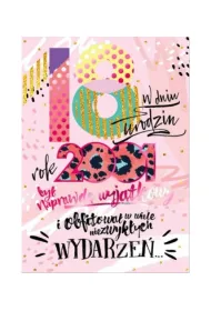 Kukartka Karnet B6 18-te urodziny - z�ote lata