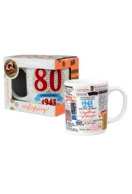 Kukartka Kubek premium 80 Urodziny - rocznik 1943 Q939