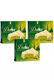 Alyan Dubajska Czekolada Biaa z Nadzieniem Pistacjowym i Kunaf Zestaw 3 x 100 g
