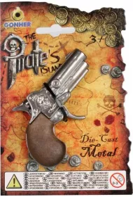 Ma�y metalowy pistolet pirata Gonher