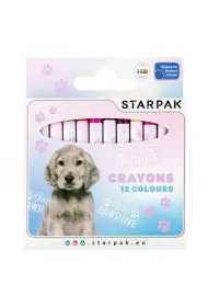 Kredki woskowe 12 kolor�w Doggy STARPAK 532174 12 szt.