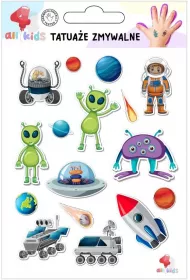 Tatuae zmywalne dla dzieci Kosmos All4Kids