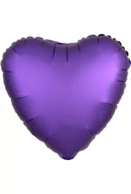 Amscan Balon foliowy Lustre fioletowy serce 43cm
