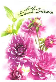 Art Nuvo Karnet B6 Kwiaty imieniny FF1279