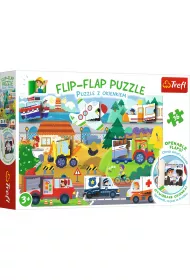 Puzzle z okienkiem 36 el. Pojazdy Trefl