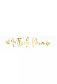 PartyDeco Tablica rejestracyjna M�oda Para z�oty 52x11,5 cm