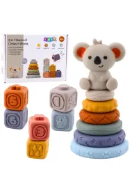 Klocki sensoryczne mi�kkie piramida koala 13el