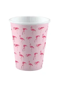 Amscan Kubki papierowe flamingi 250ml