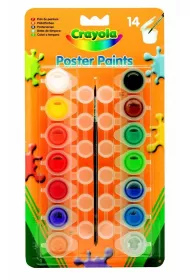 Crayola Farby plakatowe + p�dzel 14 kolor�w