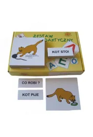 Zestaw dydaktyczny. Co robi kot?