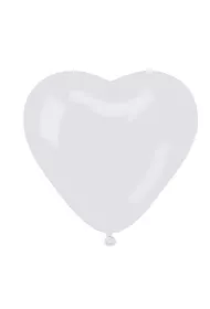 Gemar Balony pastelowe serca bia�e 15cm