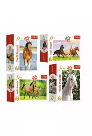 Puzzle 54el Mini wiat koni 19724, 19725, 19726, 19727 (54193) Trefl