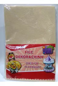 Polsirhurt Filc dekoracyjny kremowy 20x30 cm