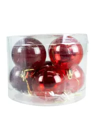 Arpex Bombki transparentne czerwone 8 szt.