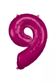 Amscan Balon foliowy cyfra 9 r�owa 60x86cm