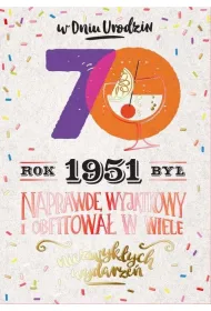 Kukartka Karnet B6 PR-305 Urodziny 70 2021