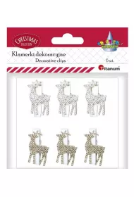 Titanum Klamerki dekoracyjne Renifer 6 szt.