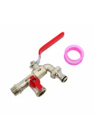 Awtools Kran ogrodowy mosidz niklowany podwjny 1/2" gwint zewntrzny 2x3/4"