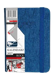 Kalendarz 2027 Rock A7 tygodniowy granatowy