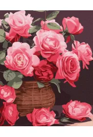 Ideyka Malowanie po numerach z ram� - Kolorowe r�e 40x50cm