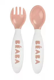 Beaba Sztuce plastikowe w etui nude