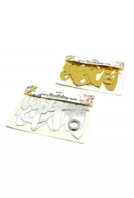 Adar Girlanda urodzinowa Happy birthday 25x20cm MIX