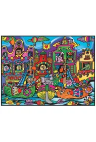 Kolorowanka welwetowa 47x35cm ��dki i domki