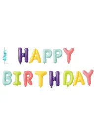 Balony girlanda Happy Birthday 40cm PARTY GO