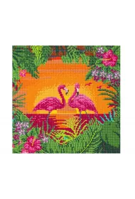Epee Obraz na p��tnie z mozaik� Flamingi 30x30cm