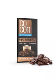 Cocoa Czekolada mleczna proteinowa latte z biakiem WPC bez dodatku cukrw 65 g