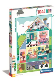 Puzzle 104 el. Maxi SuperColor. Home sweet home Clementoni