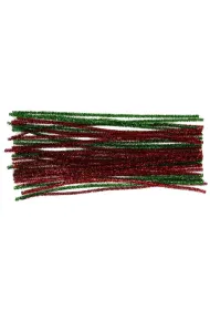 Brewis Druciki kreatywne metaliz. zielone i czerwone 30cm