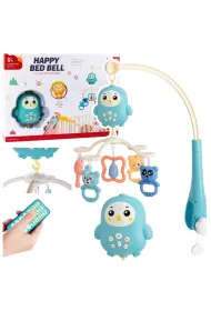 LeanToys Karuzela do ��eczka z lampk� grzechotki Misie