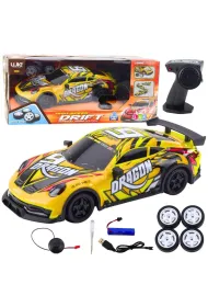 Auto sportowe R/C pod�wietlana karoseria ��te LeanToys