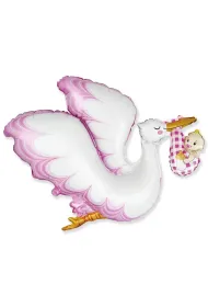 Godan Balon foliowy Bocian Baby Girl