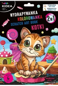 Wydrapywanka z kolorowank� 2w1 Kotki