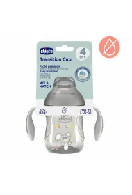 Chicco Kubek treningowy z mi�kkim ustnik 200ml szary 4m+