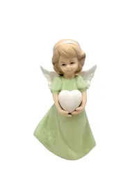 Figurka Anio�ek porcelanowy zielony 14cm