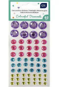Interdruk Naklejki dekoracyjne Colourful Diamonds 62 szt.