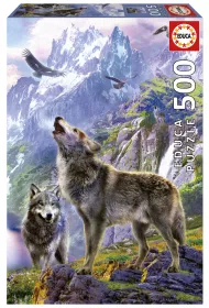 Puzzle 500 el. Wilki w g�rach Educa