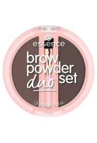 Essence Brow Powder Duo Set puder do brwi 03 Dark 1.8 g